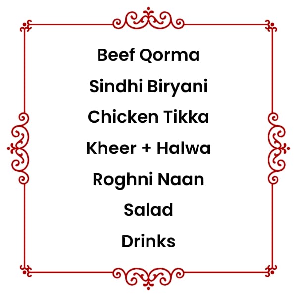 Menu 2 (Beef)