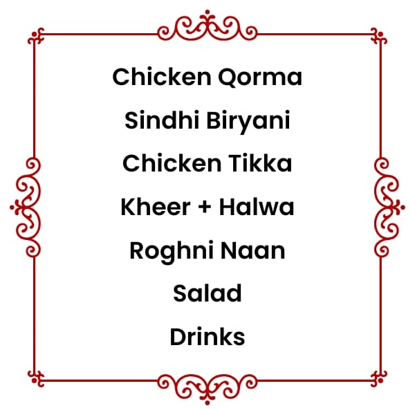 Menu 1 (Chicken)