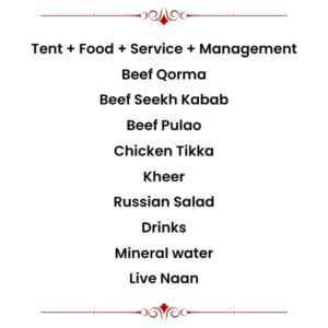 Outdoor Menu 2 (Beef)